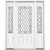 65''x80''x4 9/16'' Halifax Antique Black 3/4 Lite Left Hand Entry Door with Brickmould