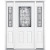 69''x80''x6 9/16'' Providence Antique Black Half Lite Right Hand Entry Door with Brickmould