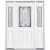 65''x80''x4 9/16'' Providence Nickel Half Lite Left Hand Entry Door with Brickmould