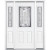 69''x80''x4 9/16'' Providence Nickel Half Lite Right Hand Entry Door with Brickmould