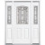 67''x80''x6 9/16'' Elmhurst Antique Black Half Lite Right Hand Entry Door with Brickmould