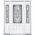 67''x80''x4 9/16'' Providence Antique Black 3/4 Lite Right Hand Entry Door with Brickmould