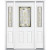 65''x80''x4 9/16'' Providence Brass Half Lite Left Hand Entry Door with Brickmould