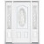 67''x80''x6 9/16'' Halifax Nickel 3/4 Oval Lite Left Hand Entry Door with Brickmould