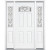 65''x80''x6 9/16'' Chatham Antique Black Camber Fan Lite Left Hand Entry Door with Brickmould