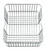 Coated Wire Rinse Basket in Stainless Steel