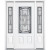 69''x80''x6 9/16'' Providence Antique Black 3/4 Lite Right Hand Entry Door with Brickmould