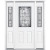 67''x80''x4 9/16'' Providence Antique Black Half Lite Left Hand Entry Door with Brickmould