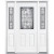 69''x80''x4 9/16'' Providence Antique Black Half Lite Left Hand Entry Door with Brickmould