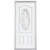 32 In. x 80 In. x 6 9/16 In. Halifax Nickel 3/4 Oval Lite Right Hand Entry Door with Brickmould