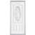 32 In. x 80 In. x 4 9/16 In. Halifax Nickel 3/4 Oval Lite Left Hand Entry Door with Brickmould