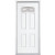 32 In. x 80 In. x 4 9/16 In. Providence Nickel Camber Fan Lite Right Hand Entry Door with Brickmould