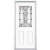 36 In. x 80 In. x 4 9/16 In. Chatham Antique Black Half Lite Right Hand Entry Door with Brickmould