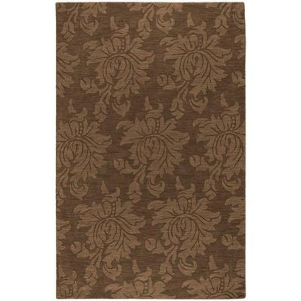 Sofia Brown Wool 3 Feet 6 Inch x 5 Feet 6 Inch Area Rug