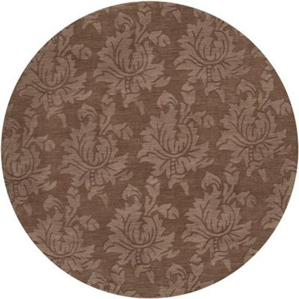 Sofia Brown Wool 8 Feet x 8 Feet Area Rug