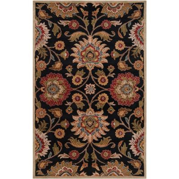 Amanda Black Wool   - 9 Ft. x 12 Ft. Area Rug