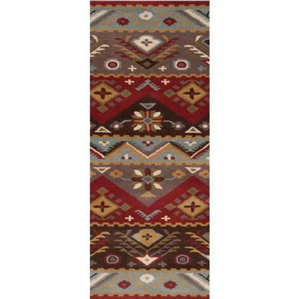 Dillon Rust Wool 2 Feet 6 Inch x 8 Feet Runner