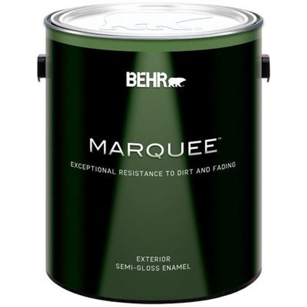 BEHR MARQUEE Exterior Semi-Gloss; Paint & Primer - Ultra Pure White; 3.79 L