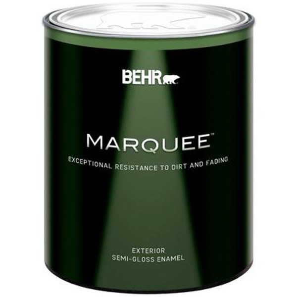 BEHR MARQUEE Exterior Semi-Gloss; Paint & Primer - Ultra Pure White; 946 mL