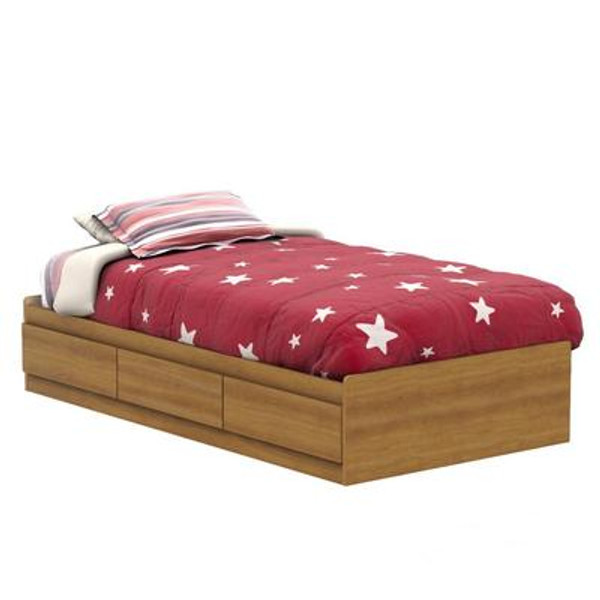 Mosaic Twin Storage Bed Harvest Maple