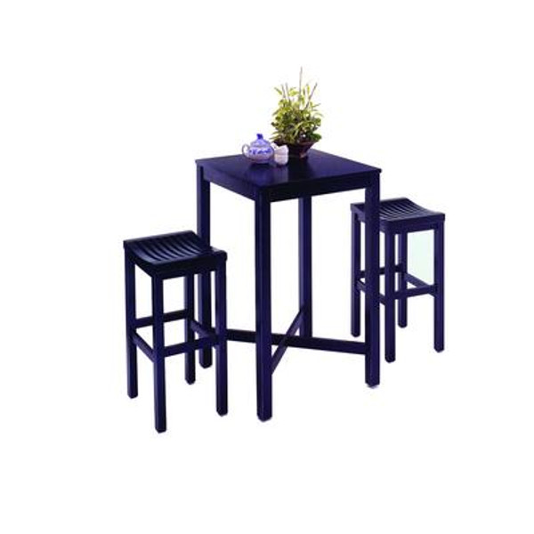 Black 3pc Pub Table set