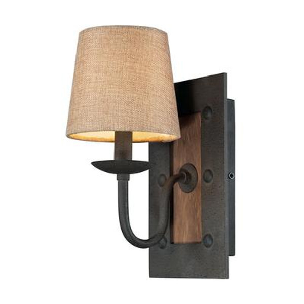 1-Light Wall Mount Vintage Rust Sconce