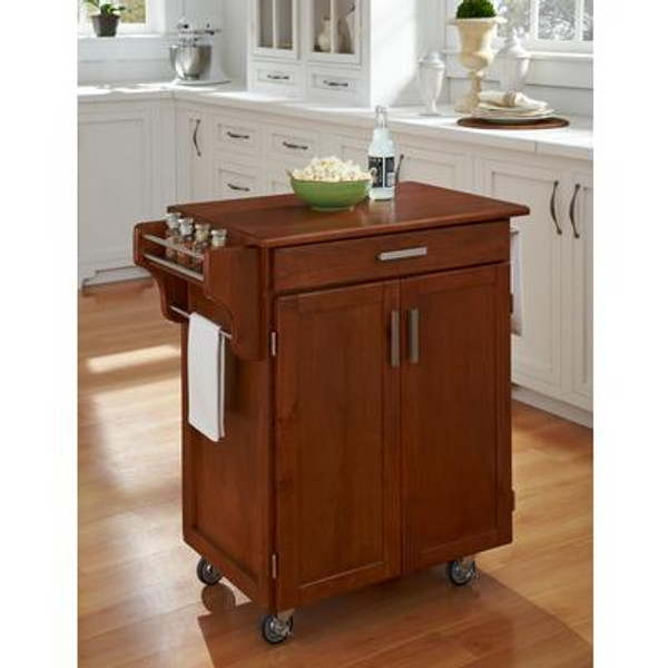 Cuisine Cart Warm Oak Finish with Oak Top