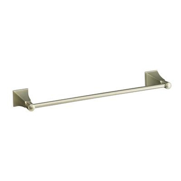 Memoirs 18 Inch Towel Bar With Stately Design in Vibrant Brushed Nickel