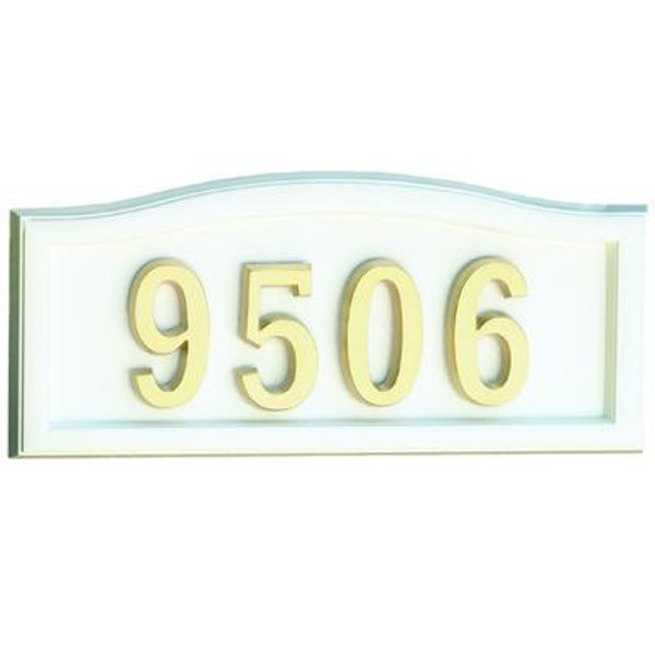SOFTCURVE - White Cast-Aluminum Address Plaque
