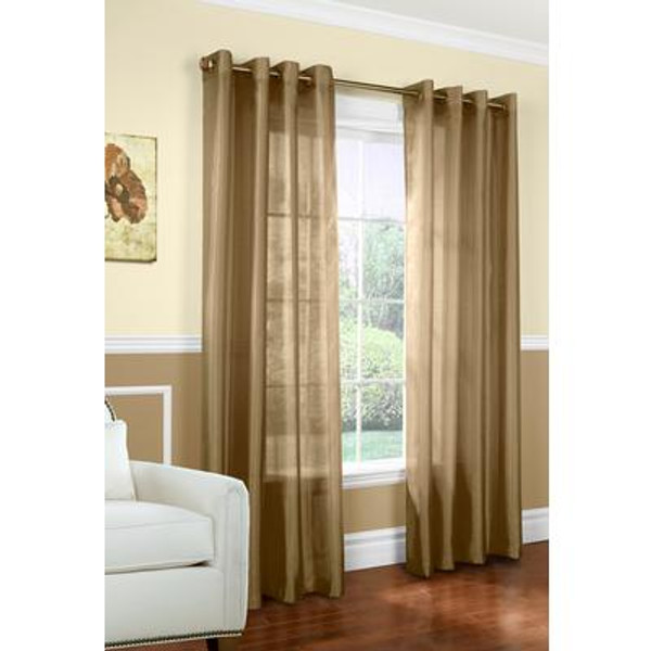 MILANO Grommet Panel - Taupe - 54 Inch x 84 Inch