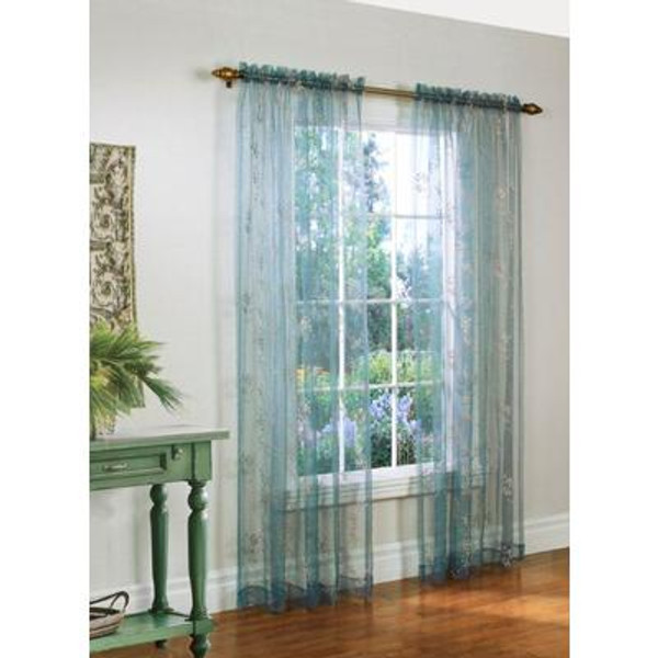 JOSEPHINA Sheer Grommet Panel - Dark Blue - 52 Inch x 84 Inch