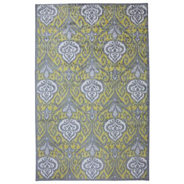 Elegant Ikat Gold Rug 96 In. x 120 In.Area Rug