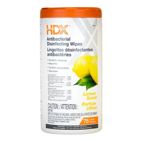 Hdx Disinfecting Wipes Lemon&nbsp; 75ct