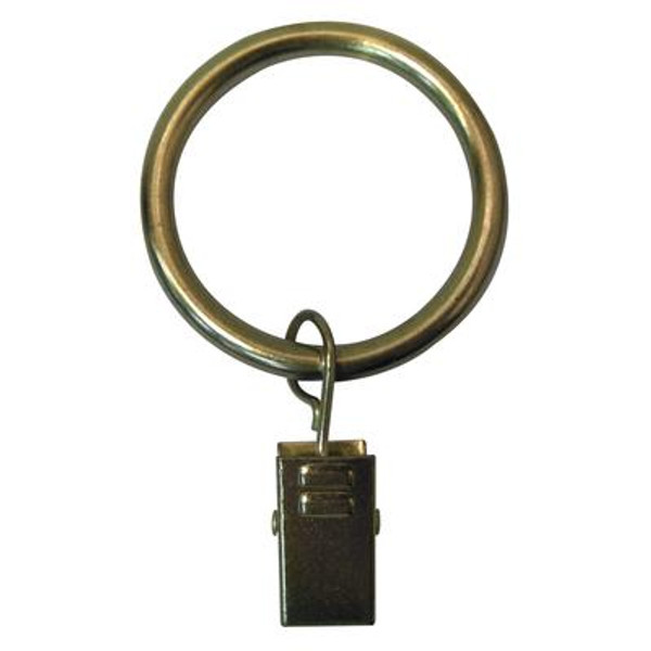 1-1/4 Inch Brushed Brass Clip Ring