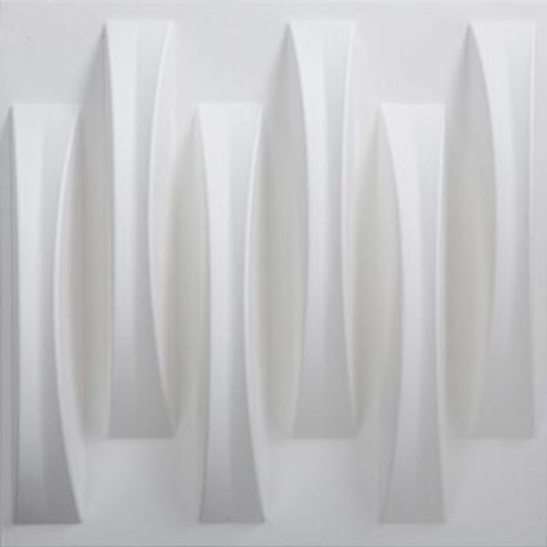 PaperForms Acoustic Weave Wallpaper Tiles White Color (Paintable) 12 Tile Pack (13 x 12 x 2 inches deep glue-up wallpaper tile)
