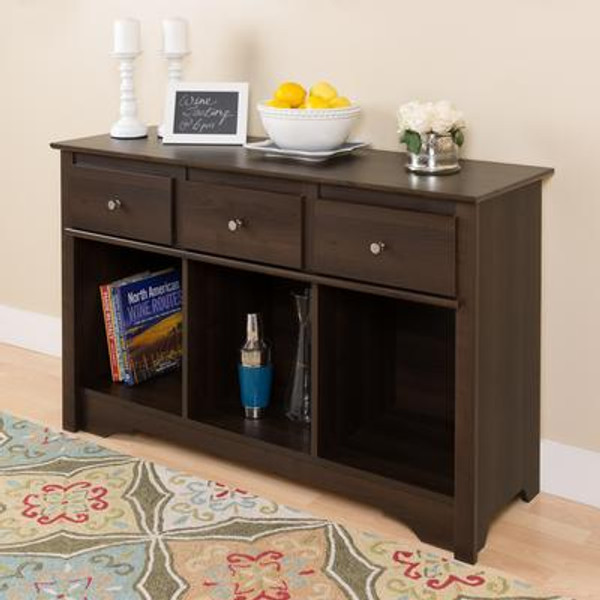 Espresso Living Room Console