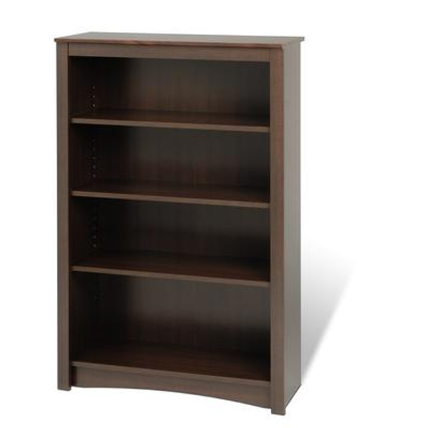 Espresso 4-Shelf Bookcase