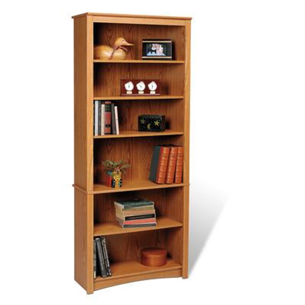 Oak 6-Shelf Bookcase