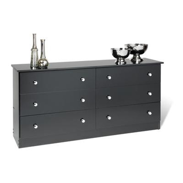 Black Edenvale 6 Drawer Dresser