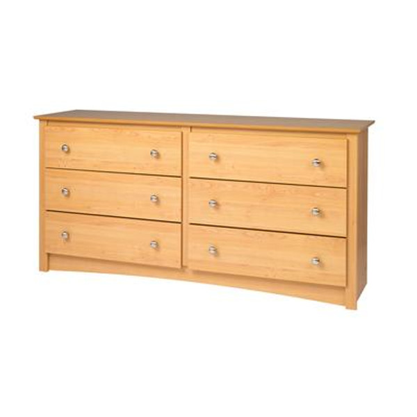 Maple Sonoma 6 Drawer Dresser