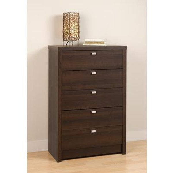 Espresso Designer Series 9  5 Drawer Chest