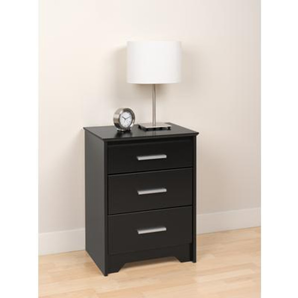 Black Coal Harbor 3 Drawer Tall Nightstand