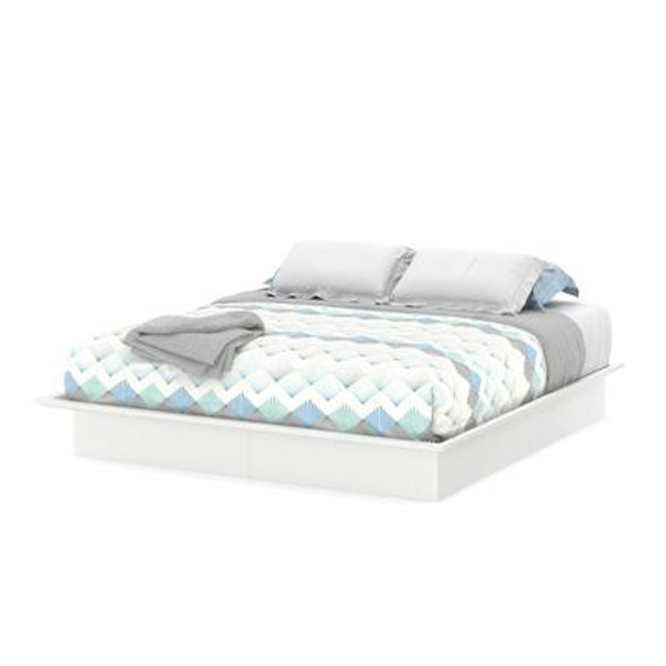 Majestic Pure White King-Size Platform Bed