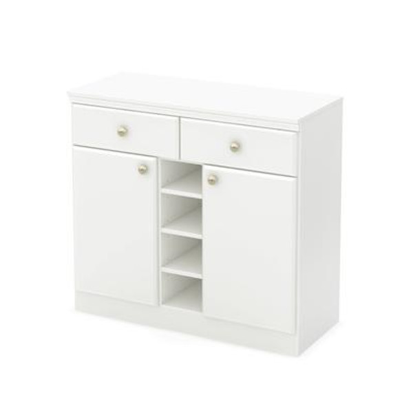 Morgan Pure White 2-Drawer Storage Console