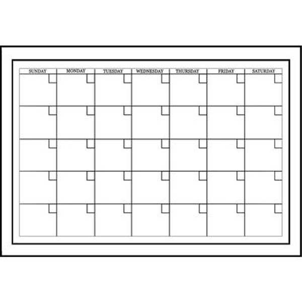 Wall Pops Peel & Stick Dry Erase White Monthly Calendar