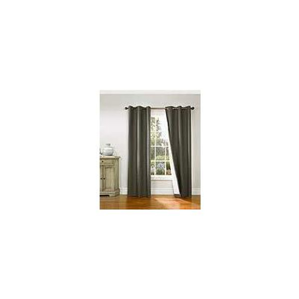 LANCASTER Insulated Curtain; Charcoal - 40 Inches x 84 Inches