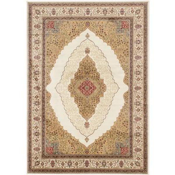 Kerman Classic Cream Khaki Rug - 3 Ft. 11 In. x 5 Ft. 3 In.