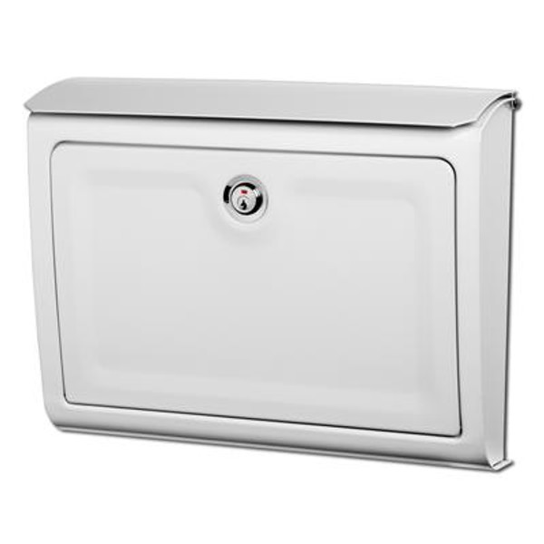 Whitman Locking Wall Mount Mailbox White