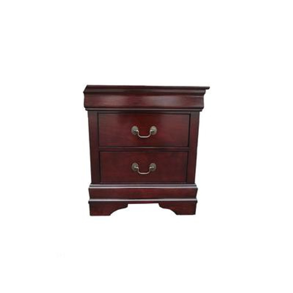 Wooden Nightstand (2 Drawer)