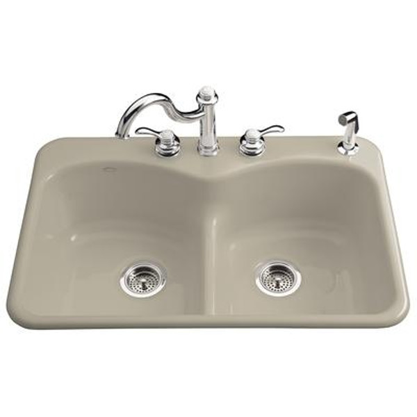 Langlade Smart Divide Self-Rimming Kitchen Sink in Sandbar